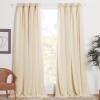 image:imageNICETOWN Nursery Blackout Curtains for Bedroom Living Room Crushed Sheer x Blackout Curtains 84 inches Long Farmhouse Curtains with Tie Backs for Kids 2 PCs W52 x L84 inch Biscotti BeigeBiscotti Beige
