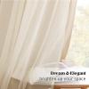 image:imageNICETOWN Nursery Blackout Curtains for Bedroom Living Room Crushed Sheer x Blackout Curtains 84 inches Long Farmhouse Curtains with Tie Backs for Kids 2 PCs W52 x L84 inch Biscotti BeigeBiscotti Beige