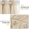 image:imageNICETOWN Nursery Blackout Curtains for Bedroom Living Room Crushed Sheer x Blackout Curtains 84 inches Long Farmhouse Curtains with Tie Backs for Kids 2 PCs W52 x L84 inch Biscotti BeigeBiscotti Beige