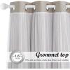 image:imageNICETOWN Pink Curtains for Girls BedroomKids Room Moon and Star Hollow Out Blackout Curtains for Nursery DoubleLayer Grommet Window Drapes for Christmas Decor 52 W by 84 L Set of 2Faux Linen  Angora