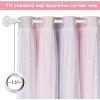 image:imageNICETOWN Pink Curtains for Girls BedroomKids Room Moon and Star Hollow Out Blackout Curtains for Nursery DoubleLayer Grommet Window Drapes for Christmas Decor 52 W by 84 L Set of 2Pink  Grey
