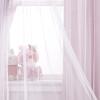image:imageNICETOWN Pink Curtains for Girls BedroomKids Room Moon and Star Hollow Out Blackout Curtains for Nursery DoubleLayer Grommet Window Drapes for Christmas Decor 52 W by 84 L Set of 2Moon Star  Baby Pink