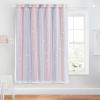 image:imageNICETOWN Pink Curtains for Girls BedroomKids Room Moon and Star Hollow Out Blackout Curtains for Nursery DoubleLayer Grommet Window Drapes for Christmas Decor 52 W by 84 L Set of 2Pink  Grey
