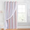 image:imageNICETOWN Pink Curtains for Girls BedroomKids Room Moon and Star Hollow Out Blackout Curtains for Nursery DoubleLayer Grommet Window Drapes for Christmas Decor 52 W by 84 L Set of 2Pink  Grey