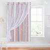 image:imageNICETOWN Pink Curtains for Girls BedroomKids Room Moon and Star Hollow Out Blackout Curtains for Nursery DoubleLayer Grommet Window Drapes for Christmas Decor 52 W by 84 L Set of 2Pink  Grey