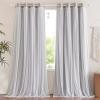 image:imageNICETOWN Pink Curtains for Girls BedroomKids Room Moon and Star Hollow Out Blackout Curtains for Nursery DoubleLayer Grommet Window Drapes for Christmas Decor 52 W by 84 L Set of 2Faux Linen  Angora