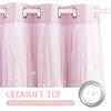 image:imageNICETOWN Pink Curtains for Girls BedroomKids Room Moon and Star Hollow Out Blackout Curtains for Nursery DoubleLayer Grommet Window Drapes for Christmas Decor 52 W by 84 L Set of 2Moon Star  Baby Pink