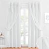 image:imageNICETOWN Pink Curtains for Girls BedroomKids Room Moon and Star Hollow Out Blackout Curtains for Nursery DoubleLayer Grommet Window Drapes for Christmas Decor 52 W by 84 L Set of 2Moon Star  Greyish White