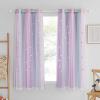 image:imageNICETOWN Pink Curtains for Girls BedroomKids Room Moon and Star Hollow Out Blackout Curtains for Nursery DoubleLayer Grommet Window Drapes for Christmas Decor 52 W by 84 L Set of 2Blue  Purple  Pink