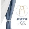 image:imageNICETOWN Pink Curtains for Girls BedroomKids Room Moon and Star Hollow Out Blackout Curtains for Nursery DoubleLayer Grommet Window Drapes for Christmas Decor 52 W by 84 L Set of 2Moon Star  Stone Blue