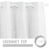 image:imageNICETOWN Pink Curtains for Girls BedroomKids Room Moon and Star Hollow Out Blackout Curtains for Nursery DoubleLayer Grommet Window Drapes for Christmas Decor 52 W by 84 L Set of 2Moon Star  Greyish White
