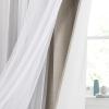 image:imageNICETOWN Pink Curtains for Girls BedroomKids Room Moon and Star Hollow Out Blackout Curtains for Nursery DoubleLayer Grommet Window Drapes for Christmas Decor 52 W by 84 L Set of 2Faux Linen  Angora