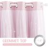 image:imageNICETOWN Pink Curtains for Girls BedroomKids Room Moon and Star Hollow Out Blackout Curtains for Nursery DoubleLayer Grommet Window Drapes for Christmas Decor 52 W by 84 L Set of 2Moon Star  Baby Pink