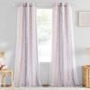 image:imageNICETOWN Pink Curtains for Girls BedroomKids Room Moon and Star Hollow Out Blackout Curtains for Nursery DoubleLayer Grommet Window Drapes for Christmas Decor 52 W by 84 L Set of 2Pink  Grey