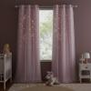 image:imageNICETOWN Pink Curtains for Girls BedroomKids Room Moon and Star Hollow Out Blackout Curtains for Nursery DoubleLayer Grommet Window Drapes for Christmas Decor 52 W by 84 L Set of 2Moon Star  Baby Pink