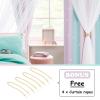 image:imageNICETOWN Pink Curtains for Girls BedroomKids Room Moon and Star Hollow Out Blackout Curtains for Nursery DoubleLayer Grommet Window Drapes for Christmas Decor 52 W by 84 L Set of 2Blue  Purple  Pink