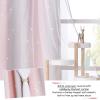 image:imageNICETOWN Pink Curtains for Girls BedroomKids Room Moon and Star Hollow Out Blackout Curtains for Nursery DoubleLayer Grommet Window Drapes for Christmas Decor 52 W by 84 L Set of 2Pink  Grey