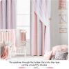 image:imageNICETOWN Pink Curtains for Girls BedroomKids Room Moon and Star Hollow Out Blackout Curtains for Nursery DoubleLayer Grommet Window Drapes for Christmas Decor 52 W by 84 L Set of 2Pink  Grey