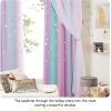 image:imageNICETOWN Pink Curtains for Girls BedroomKids Room Moon and Star Hollow Out Blackout Curtains for Nursery DoubleLayer Grommet Window Drapes for Christmas Decor 52 W by 84 L Set of 2Blue  Purple  Pink
