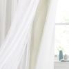 image:imageNICETOWN Pink Curtains for Girls BedroomKids Room Moon and Star Hollow Out Blackout Curtains for Nursery DoubleLayer Grommet Window Drapes for Christmas Decor 52 W by 84 L Set of 2Faux Linen  Natural