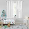 image:imageNICETOWN Pink Curtains for Girls BedroomKids Room Moon and Star Hollow Out Blackout Curtains for Nursery DoubleLayer Grommet Window Drapes for Christmas Decor 52 W by 84 L Set of 2Moon Star  Greyish White