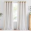 image:imageNICETOWN Pink Curtains for Girls BedroomKids Room Moon and Star Hollow Out Blackout Curtains for Nursery DoubleLayer Grommet Window Drapes for Christmas Decor 52 W by 84 L Set of 2Moon Star  Biscotti Beige