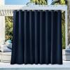 image:imageNICETOWN 2 Panels Outdoor Curtain Panels for Patio Waterproof Stainless Steel Silver Grommet Thermal Insulated Blackout Thermal Insulated Outdoor Drapes for PatioFront Porch W52 x L108 TanNavy Blue