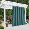 image:imageNICETOWN 2 Panels Outdoor Curtain Panels for Patio Waterproof Stainless Steel Silver Grommet Thermal Insulated Blackout Thermal Insulated Outdoor Drapes for PatioFront Porch W52 x L108 TanTeal