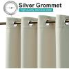 image:imageNICETOWN 2 Panels Outdoor Curtain Panels for Patio Waterproof Stainless Steel Silver Grommet Thermal Insulated Blackout Thermal Insulated Outdoor Drapes for PatioFront Porch W52 x L108 TanBeige