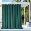 image:imageNICETOWN 2 Panels Outdoor Curtain Panels for Patio Waterproof Stainless Steel Silver Grommet Thermal Insulated Blackout Thermal Insulated Outdoor Drapes for PatioFront Porch W52 x L108 TanHunter Green