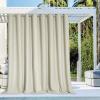 image:imageNICETOWN 2 Panels Outdoor Curtain Panels for Patio Waterproof Stainless Steel Silver Grommet Thermal Insulated Blackout Thermal Insulated Outdoor Drapes for PatioFront Porch W52 x L108 TanBeige