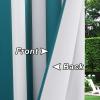 image:imageNICETOWN 2 Panels Outdoor Curtain Panels for Patio Waterproof Stainless Steel Silver Grommet Thermal Insulated Blackout Thermal Insulated Outdoor Drapes for PatioFront Porch W52 x L108 TanTeal  White