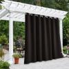 image:imageNICETOWN 2 Panels Outdoor Curtain Panels for Patio Waterproof Stainless Steel Silver Grommet Thermal Insulated Blackout Thermal Insulated Outdoor Drapes for PatioFront Porch W52 x L108 TanToffee Brown