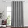 image:imageNICETOWN 2 Panels Outdoor Curtain Panels for Patio Waterproof Stainless Steel Silver Grommet Thermal Insulated Blackout Thermal Insulated Outdoor Drapes for PatioFront Porch W52 x L108 TanSilver Gray