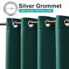 image:imageNICETOWN 2 Panels Outdoor Curtain Panels for Patio Waterproof Stainless Steel Silver Grommet Thermal Insulated Blackout Thermal Insulated Outdoor Drapes for PatioFront Porch W52 x L108 TanHunter Green