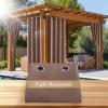 image:imageNICETOWN 2 Panels Outdoor Curtain Panels for Patio Waterproof Stainless Steel Silver Grommet Thermal Insulated Blackout Thermal Insulated Outdoor Drapes for PatioFront Porch W52 x L108 TanFade Resistant Tan