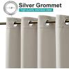 image:imageNICETOWN 2 Panels Outdoor Curtain Panels for Patio Waterproof Stainless Steel Silver Grommet Thermal Insulated Blackout Thermal Insulated Outdoor Drapes for PatioFront Porch W52 x L108 TanNatural