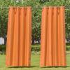 image:imageNICETOWN 2 Panels Outdoor Curtain Panels for Patio Waterproof Stainless Steel Silver Grommet Thermal Insulated Blackout Thermal Insulated Outdoor Drapes for PatioFront Porch W52 x L108 TanOrange