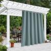 image:imageNICETOWN 2 Panels Outdoor Curtain Panels for Patio Waterproof Stainless Steel Silver Grommet Thermal Insulated Blackout Thermal Insulated Outdoor Drapes for PatioFront Porch W52 x L108 TanSlate Gray