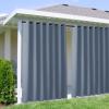 image:imageNICETOWN 2 Panels Outdoor Curtain Panels for Patio Waterproof Stainless Steel Silver Grommet Thermal Insulated Blackout Thermal Insulated Outdoor Drapes for PatioFront Porch W52 x L108 TanStone Blue
