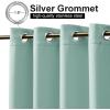 image:imageNICETOWN 2 Panels Outdoor Curtain Panels for Patio Waterproof Stainless Steel Silver Grommet Thermal Insulated Blackout Thermal Insulated Outdoor Drapes for PatioFront Porch W52 x L108 TanAqua Blue