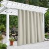image:imageNICETOWN 2 Panels Outdoor Curtain Panels for Patio Waterproof Stainless Steel Silver Grommet Thermal Insulated Blackout Thermal Insulated Outdoor Drapes for PatioFront Porch W52 x L108 TanNatural