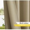 image:imageNICETOWN 2 Panels Outdoor Curtain Panels for Patio Waterproof Stainless Steel Silver Grommet Thermal Insulated Blackout Thermal Insulated Outdoor Drapes for PatioFront Porch W52 x L108 TanTaupe