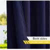 image:imageNICETOWN 2 Panels Outdoor Curtain Panels for Patio Waterproof Stainless Steel Silver Grommet Thermal Insulated Blackout Thermal Insulated Outdoor Drapes for PatioFront Porch W52 x L108 TanNavy Blue