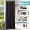 image:imageNICETOWN 2 Panels Outdoor Curtain Panels for Patio Waterproof Stainless Steel Silver Grommet Thermal Insulated Blackout Thermal Insulated Outdoor Drapes for PatioFront Porch W52 x L108 TanToffee Brown
