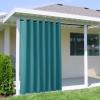 image:imageNICETOWN 2 Panels Outdoor Curtain Panels for Patio Waterproof Stainless Steel Silver Grommet Thermal Insulated Blackout Thermal Insulated Outdoor Drapes for PatioFront Porch W52 x L108 TanPeacock Teal