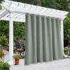 image:imageNICETOWN 2 Panels Outdoor Curtain Panels for Patio Waterproof Stainless Steel Silver Grommet Thermal Insulated Blackout Thermal Insulated Outdoor Drapes for PatioFront Porch W52 x L108 TanSage Green