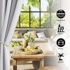 image:imageNICETOWN 2 Panels Outdoor Curtain Panels for Patio Waterproof Stainless Steel Silver Grommet Thermal Insulated Blackout Thermal Insulated Outdoor Drapes for PatioFront Porch W52 x L108 TanGrey  White