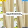image:imageNICETOWN 2 Panels Outdoor Curtain Panels for Patio Waterproof Stainless Steel Silver Grommet Thermal Insulated Blackout Thermal Insulated Outdoor Drapes for PatioFront Porch W52 x L108 TanLight Beige