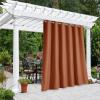 image:imageNICETOWN 2 Panels Outdoor Curtain Panels for Patio Waterproof Stainless Steel Silver Grommet Thermal Insulated Blackout Thermal Insulated Outdoor Drapes for PatioFront Porch W52 x L108 TanMecca Red